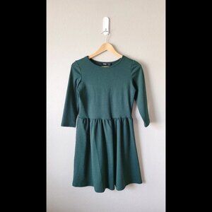 ASOS Fit & Flare Dress | Forest Green | XS/S